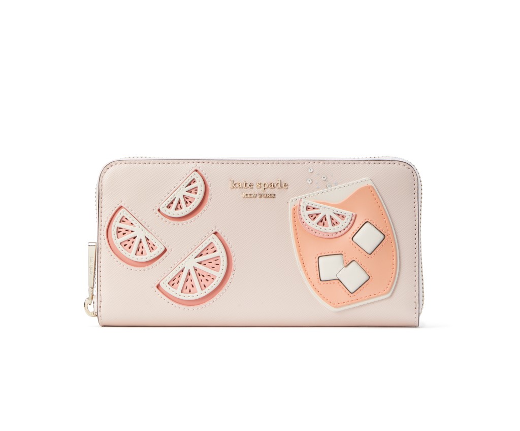 Tini Embellished Zip-Around Continental Wallet (Pale Dogwood)